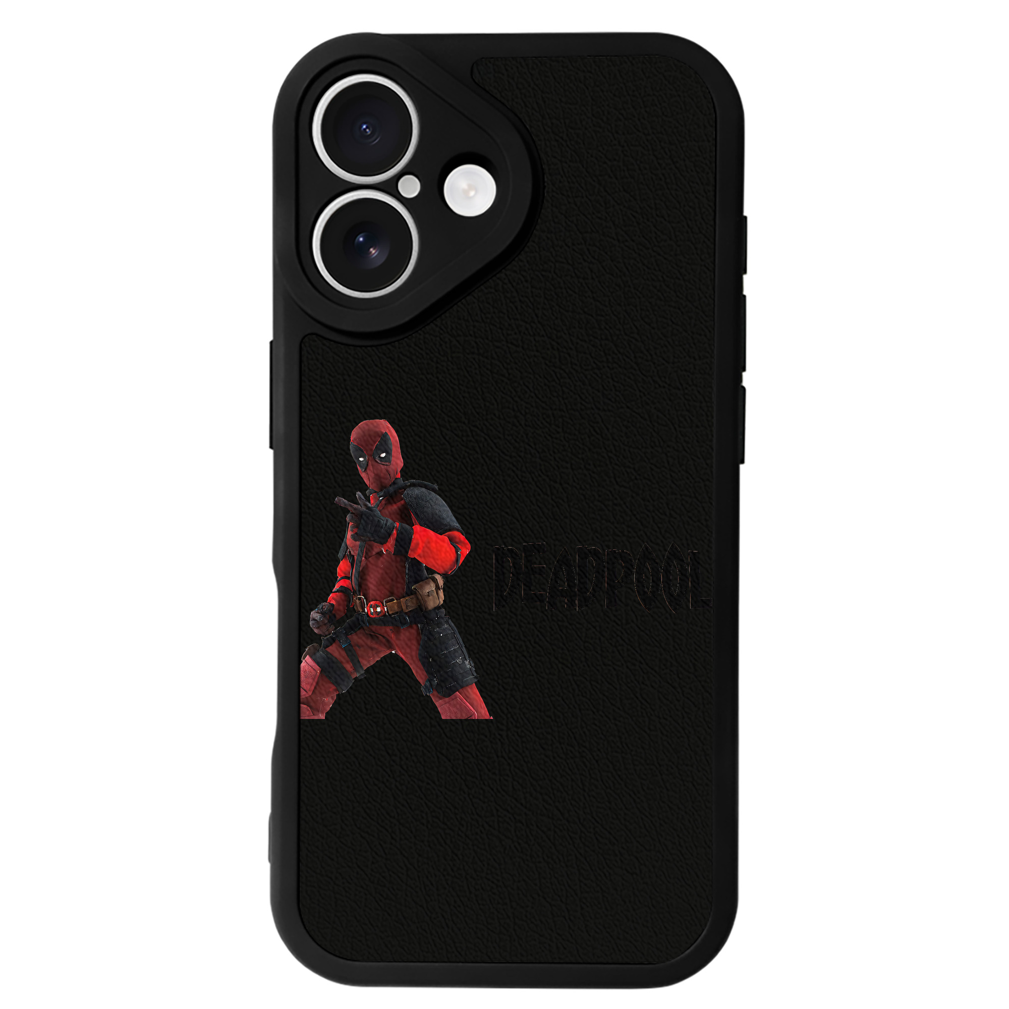 （画像用） Deadpool デッドプール 【iPhone 16シリーズ対応】シリコンスマホケース（レザー調） 材質：シリコン